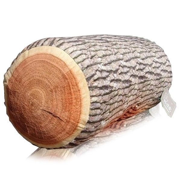 Wholesale Round Log Shaped Throw Pillow Wood Grain Head ...