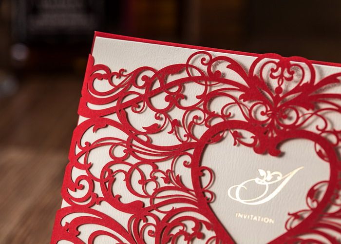 Red wedding invitations free