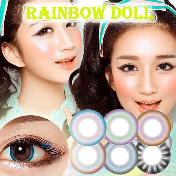 Dhl Rainbow Doll Prescription Contact Eye Lenses Lens Korean Colored