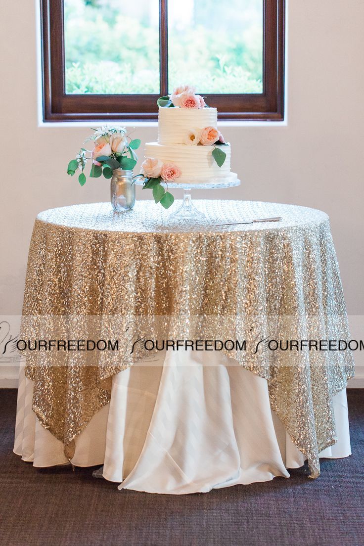 Round Champagne Sequin Cloth Sequin TableCloth Wholesale Sequin Table ...