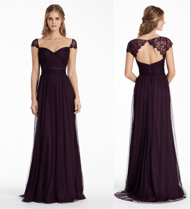 Plum Bridesmaid Dresses Long Soft Tulle Bridemaid Dresses A Line