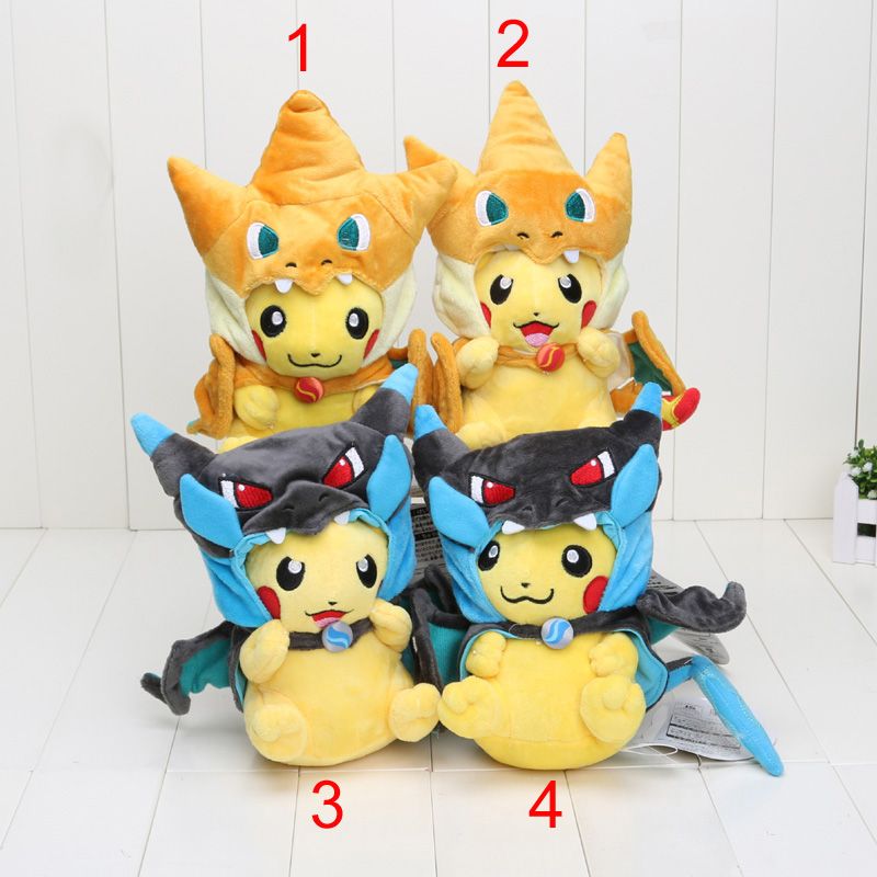 pikachu mega charizard x plush