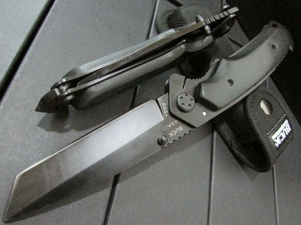 Buck Knives Pocket Tactical Combat Folding Knife 855 Hunting Knife