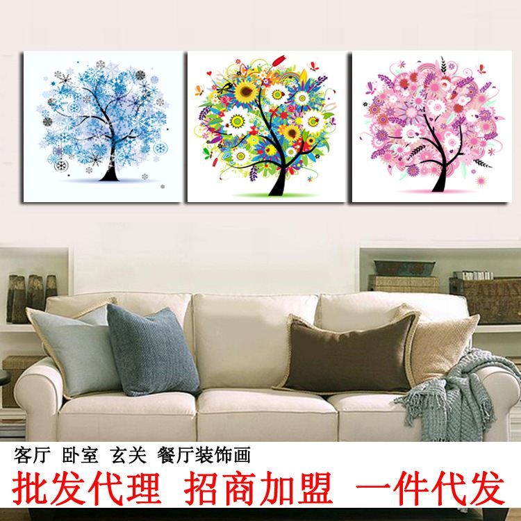 abstract decorative painting modern minimalist living room triple lucky tree home painting paintings entrance painting frame painting sofa - Decorative Painting abstract decorative painting modern minimalist living room triple lucky tree home painting paintings entrance painting frame painting sofa - Decorative Painting