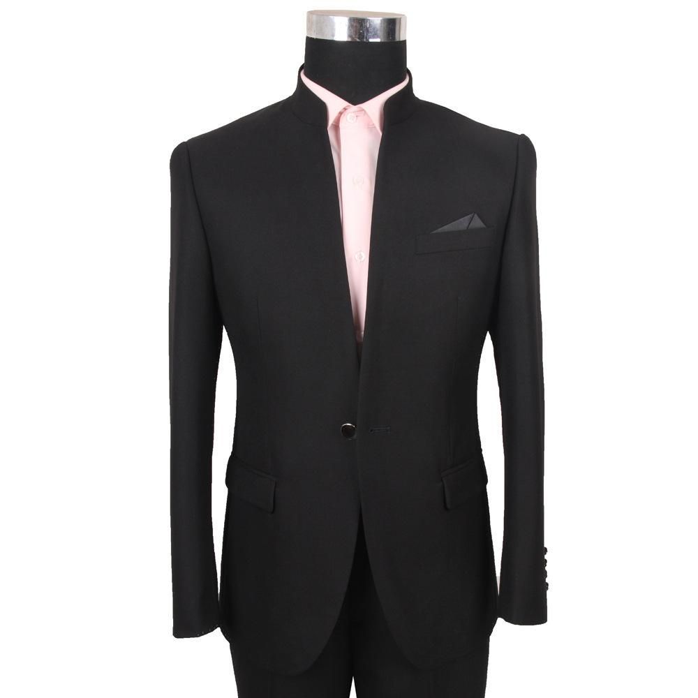 2015 Business Men Suits A Chinese Collar Buckle Tunic Dress Groom