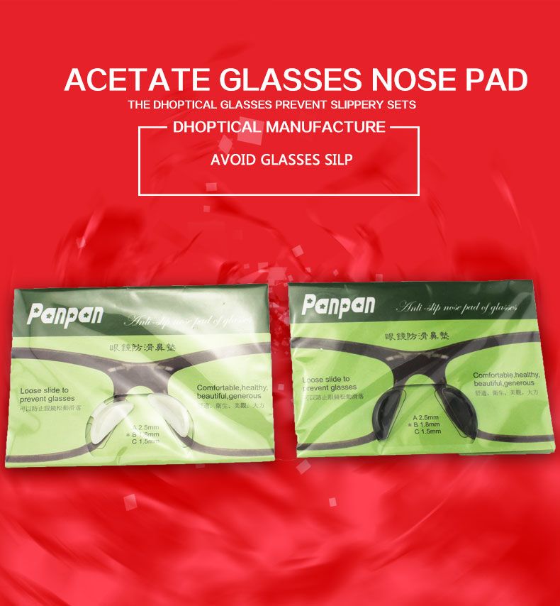 Acetate Glasses Nose Pad Silicone Soft Stick On Nose Pads Eyeglass Retro Eyeglasses Sport