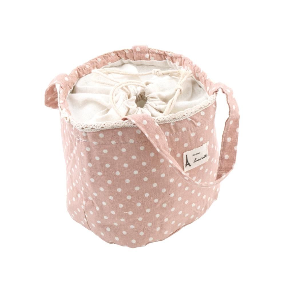 Drawstring Closure Lunch Tote Storage Bento Picnic Pouch Thermal