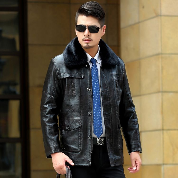 2017 2016 New Arrival Men Winter Leather Jacket Coat Fashion Men