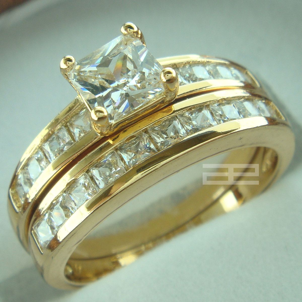 18k yellow gold wedding ring settings