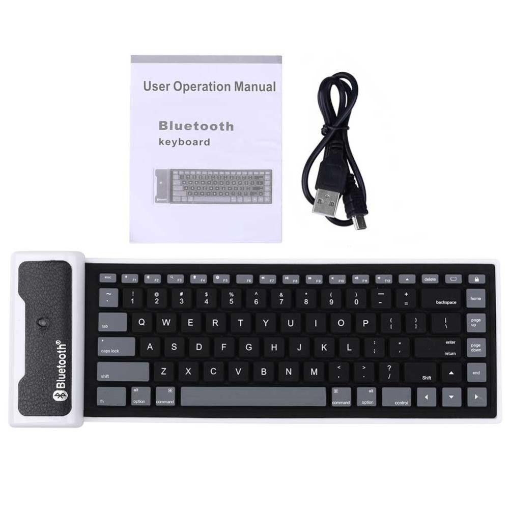 Wholesale 85 Keys Bluetooth 3.0 Keyboard Waterproof Foldable Usb