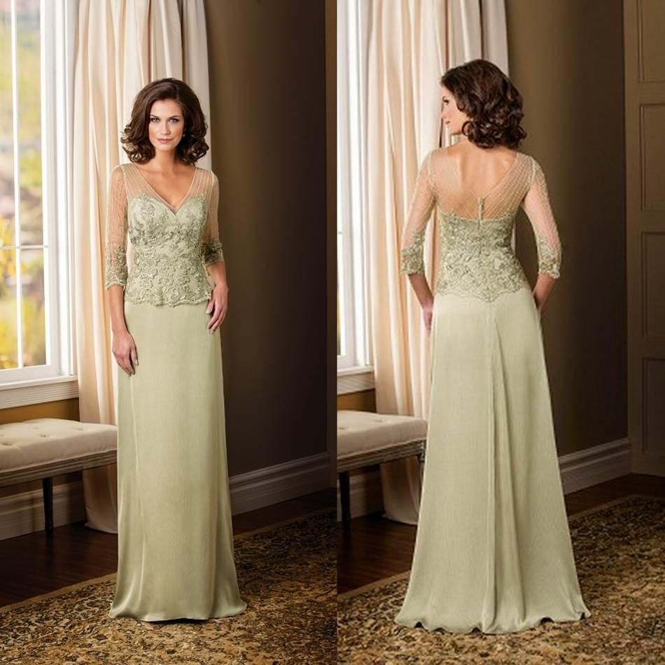 Elegant Cheap Mother Of The Bride Dresses Half Sleeve Applique Floor