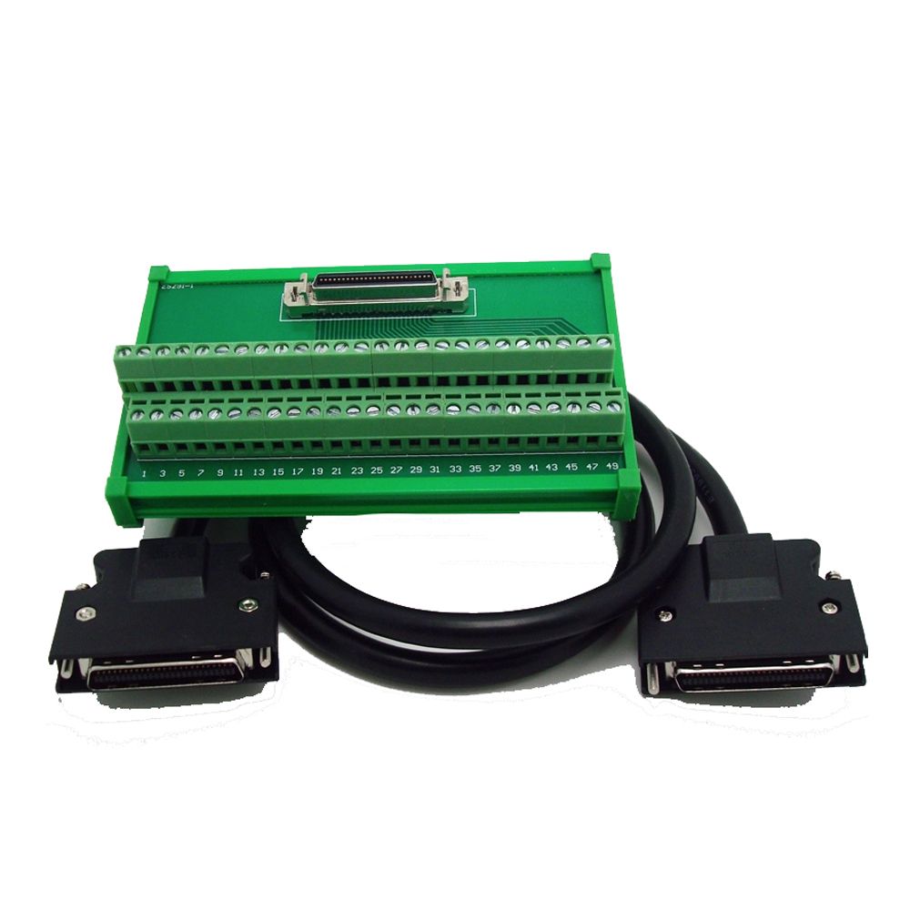 Termination Board with a 50pin SCSIII Connector And DINRail Mounting with a Cable Online with