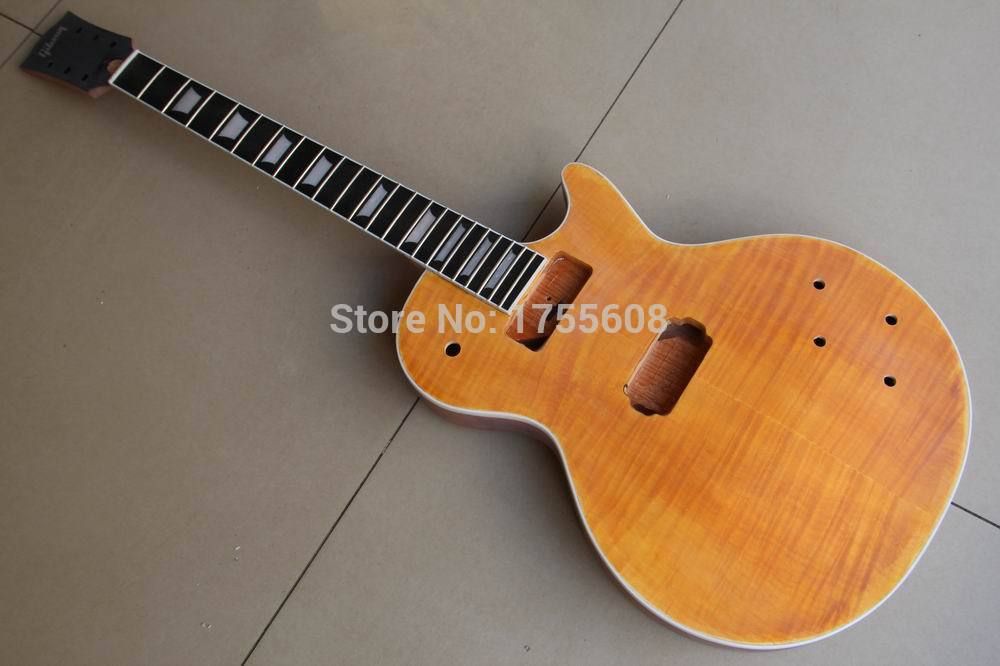 China Guitar Kit Electric Guitar Ebony Fingerboard Frets Binding