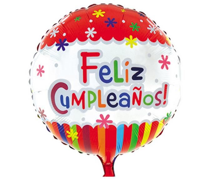 18inches Balloons Spanish Happy Birthday Balloon for Kids Wedding