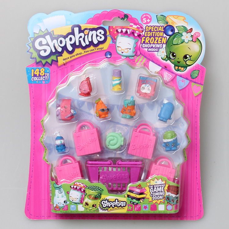 New SHOPKINS Season 2 10 Shopkins + 4 Shopping Bags + 1 Shopping Basket