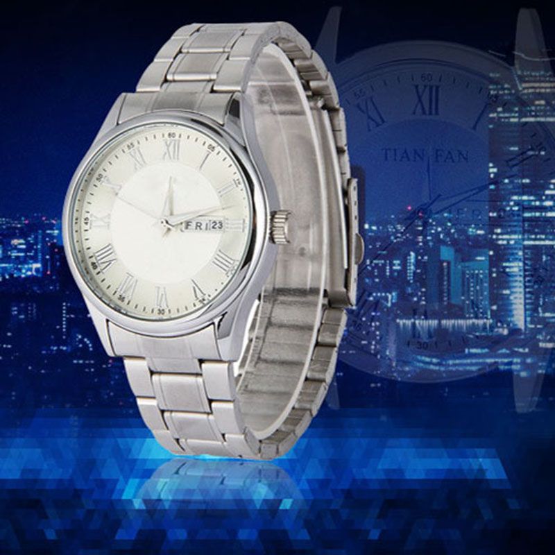 Man'S Business Quartz Wrist Watch Waterproof Wristwatch With Calendar