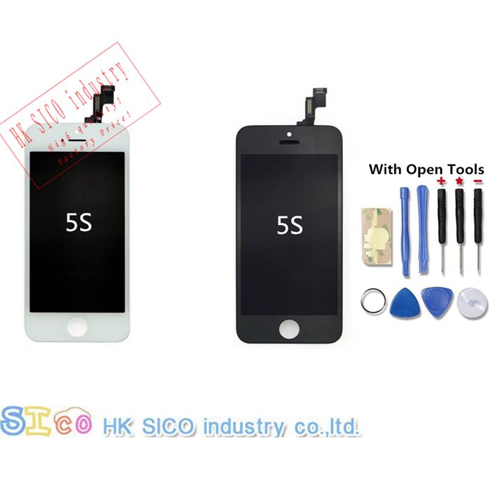 For iPhone 5S LCD Display Touch Screen Digitizer With Farme Full ...
