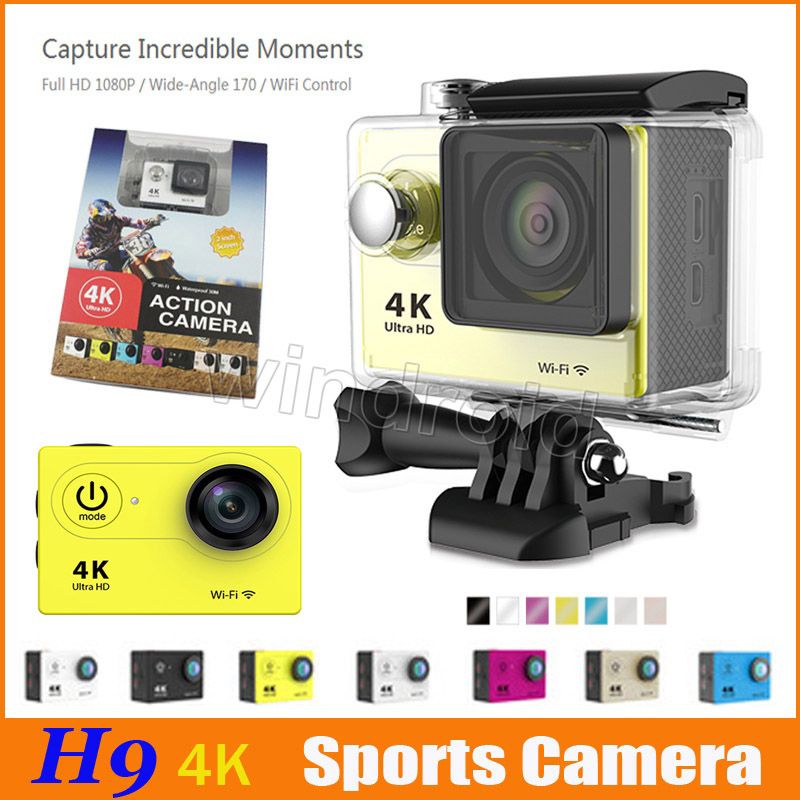 H9 Ultra Hd 4k Video 170 Degrees Wide Angle Sports Action Camera 2 Lcd