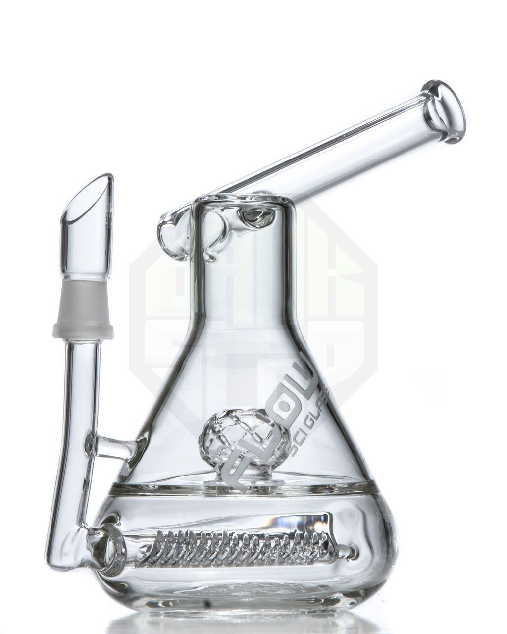 2017 Scientific Glass Dab Rig Inline Perc To Crystal Ball Perc Sidecar