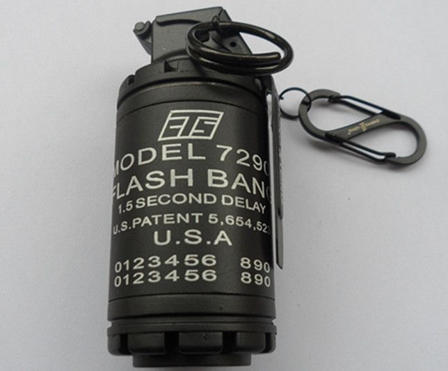 2017 Dummy Cts 7290 Flash Bang Grenade Shape Windproof Lighter Keychain
