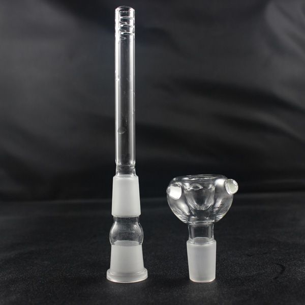 18MM TO 18MM DIFFUSED DOWNSTEM With Glass Bowl for Glass Water Bongs