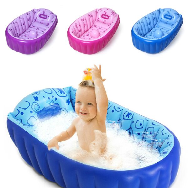 Retail Inflatable Baby Bathtub Newborns Bathing Tub Ecofriendly Portable Infant Bath Basin 95*