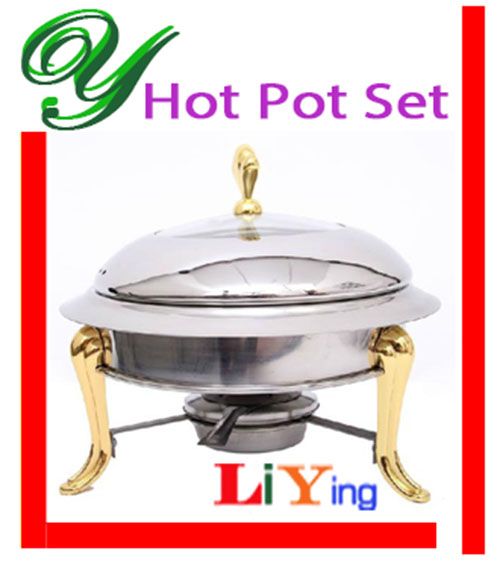 2016 Mini Hot Pot Set Cooker Stove Chafing Dish Pots Serving Stand