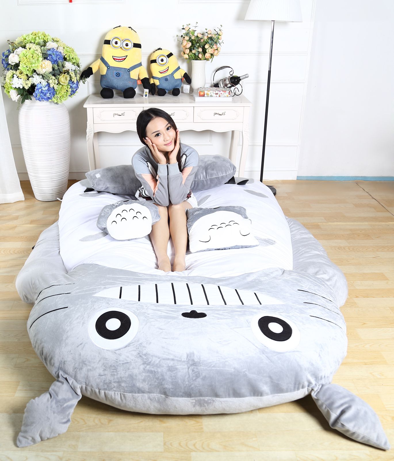 Online Cheap Huge Totoro Soft Cartoon Bed Sleeping Bag Pad Filling Stuffed Plush Tatami Mattress