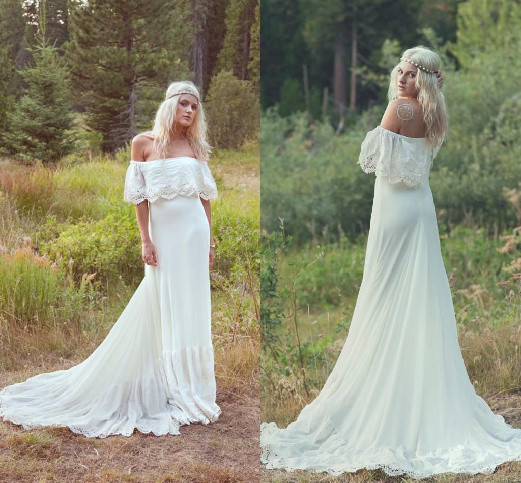 Simple Wedding Dresses with Short Sleeves