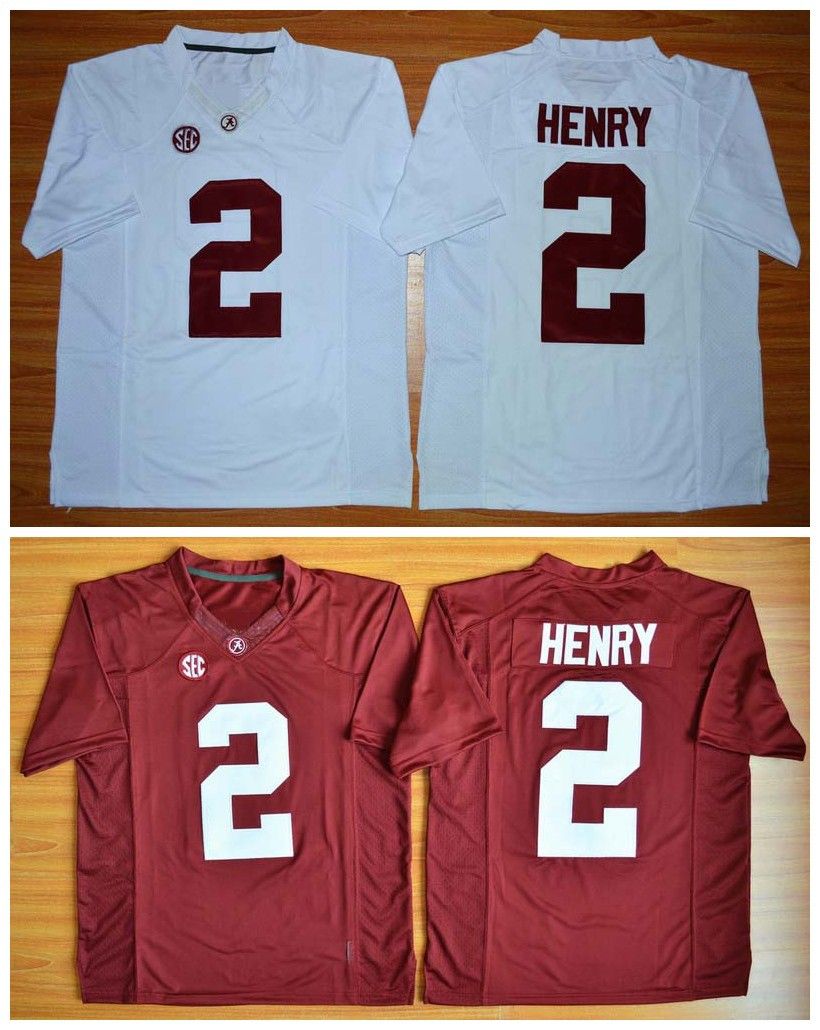 2017 Cheap Derrick Henry Alabama Crimson Tide 2 Derrick Henry Jersey Red Whote Ncaa College