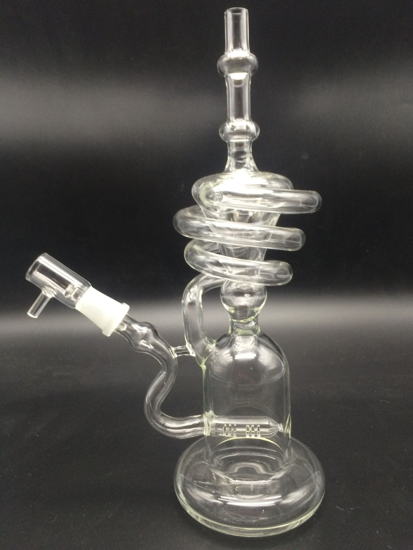 2017 Glass Bongs Unique Sprial Recycler Oil Rigs 11.5 Inches Inline