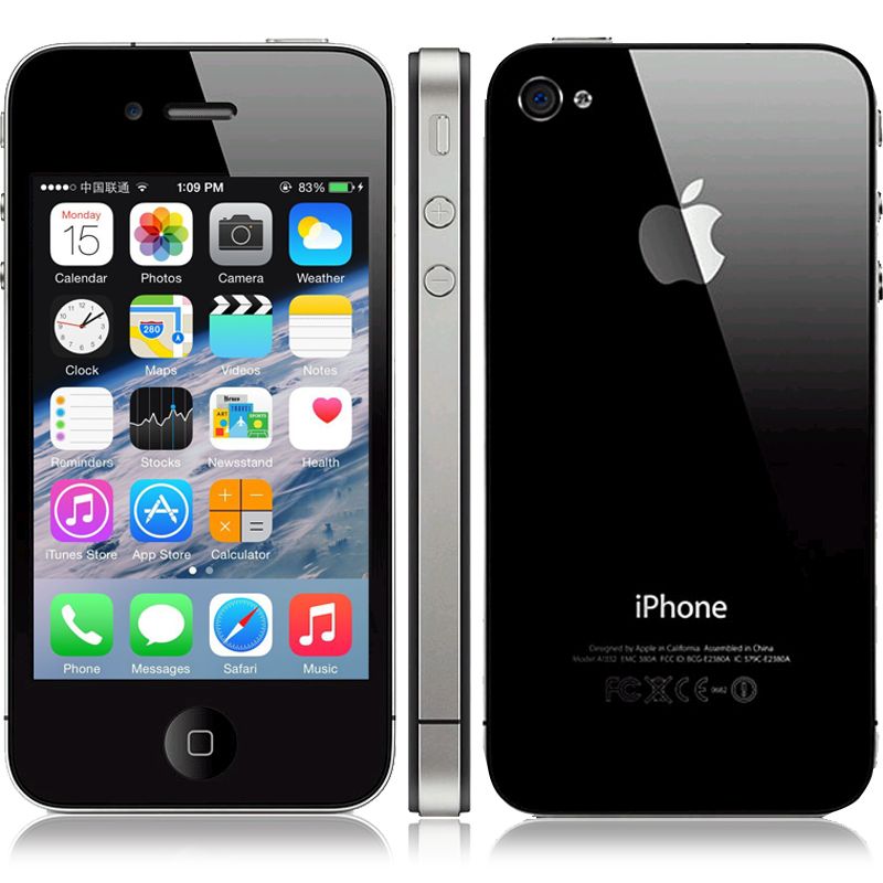 Refurbished Original Apple Iphone 4 Unlocked Phone 3.5 Screen 8gb/16gb/32gb Ios7 Gps Wifi 3g