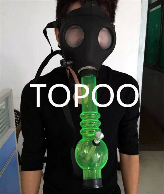 2017 New Coming Mask Bong Gas Mask Water Bong Pipes Sealed Acrylic