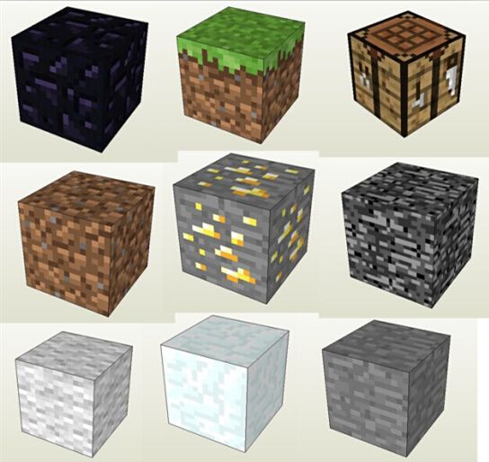 Minecraft Grass Blocks Paper Craft Minecraft Jazwares Papercraft Grass