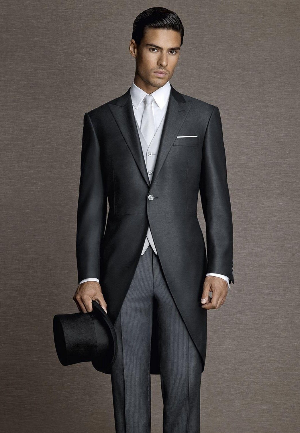 Vintage Black Men Tailcoats Peaked Lapel Wedding Suits For Men ... Vintage Black Men Tailcoats Peaked Lapel Wedding Suits For Men ...
