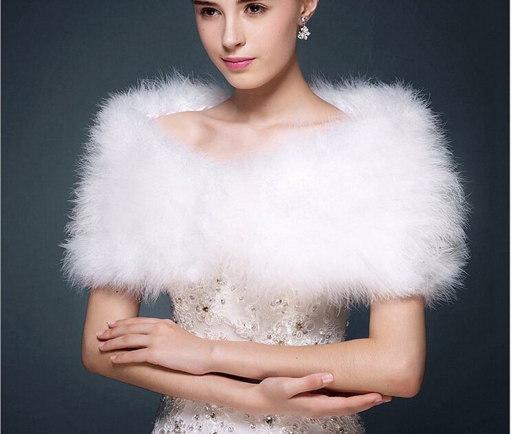 ostrich feather shrug jacket