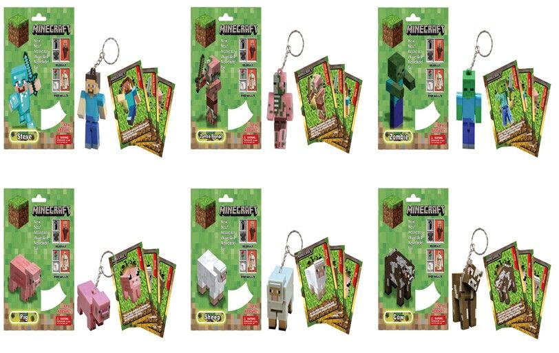 2016 Minecraft Hanger Steve Zombie Pigman Cow Zombie Sheep Pig Cow