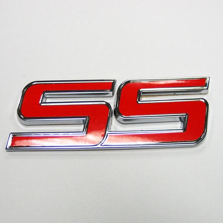 2018 3d Car Ss Metal Badge Emblem Red Ss Logo Decal Emblem Sticker For