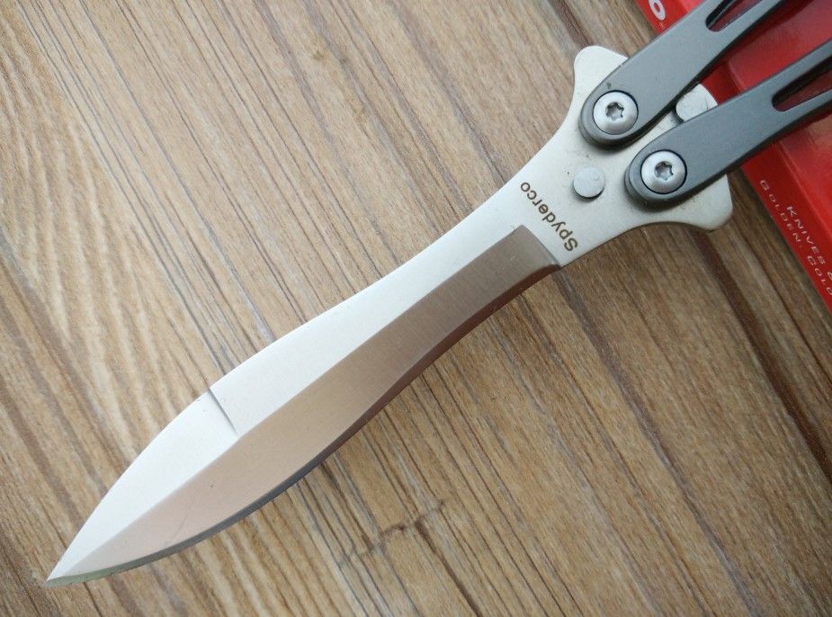 Spyderco Spyderfly B01p Butterfly Knives 440c Blade Satin Plain Bm41