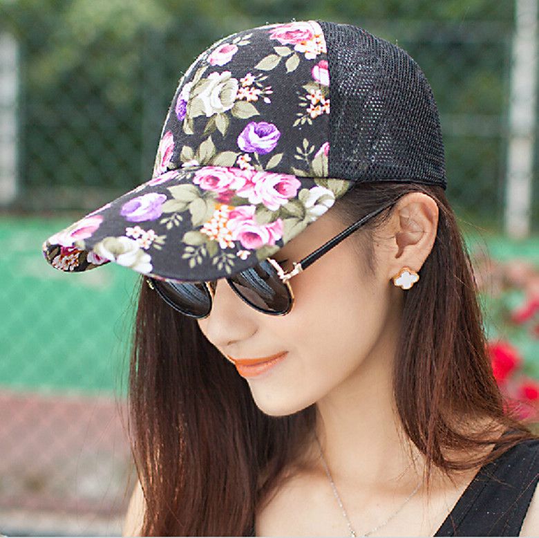 Wholesale Women Baseball Cap Beautiful Mesh Hat Outdoor Lady Sun Hats