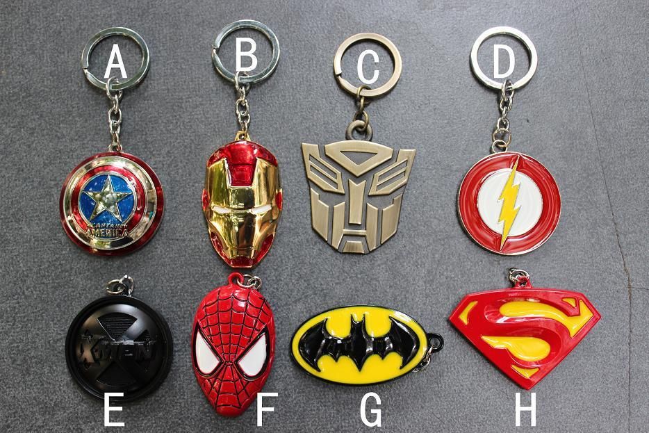2017 Avenger Keychain The Avengers 2016 Marvel Avengers Hulk Captain America Batman Spiderman