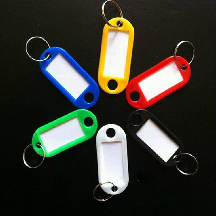 Cheap Wholesale Plastic Key Id Labels Tag Cards Ring Name Key Chains