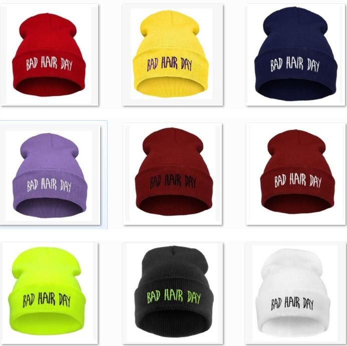 High Quality Bad Hair Day Beanie Hat Hiphop Snapback Hats Knitted