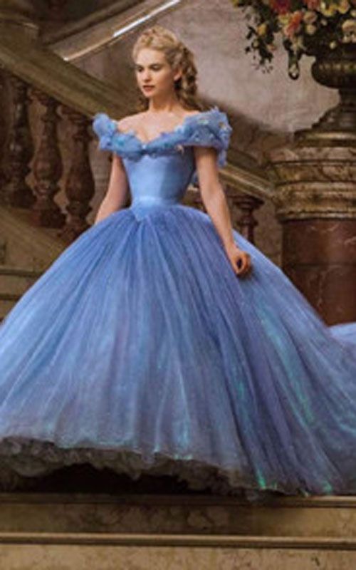 2015 Cinderella Wedding Dresses Sparkling Flowers Applique Tulle