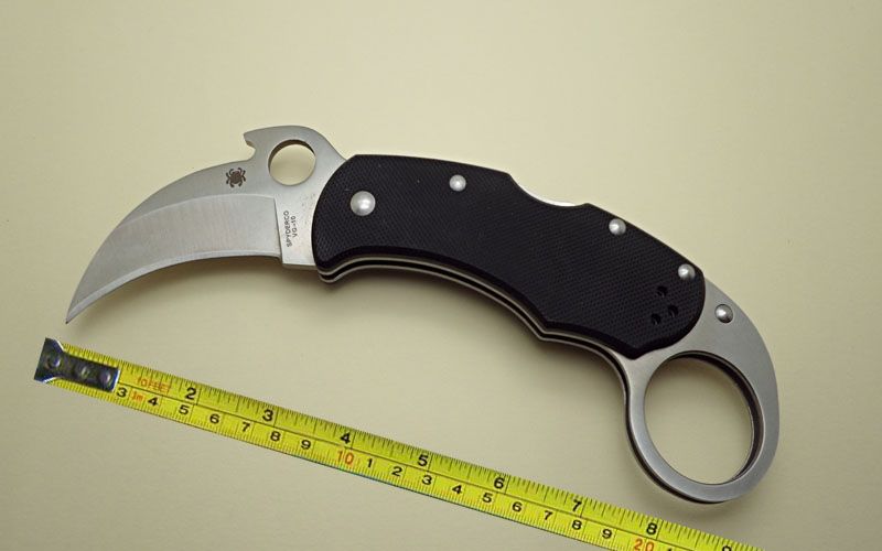 2016 Cnc Spyderco Claw Karambit 440c Blade G10 Handle Back Lock Folding