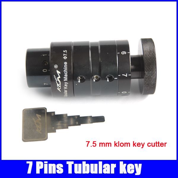 7 Pins Tubular Key Cutter 7.5mm Tubular Lock Pick Set Klom Lock Picks