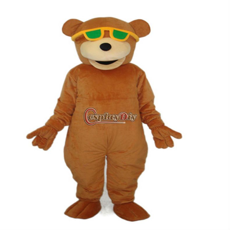 Custom Made Sunglasses Wearing Bear Mascot Costumes Bear With Glasses