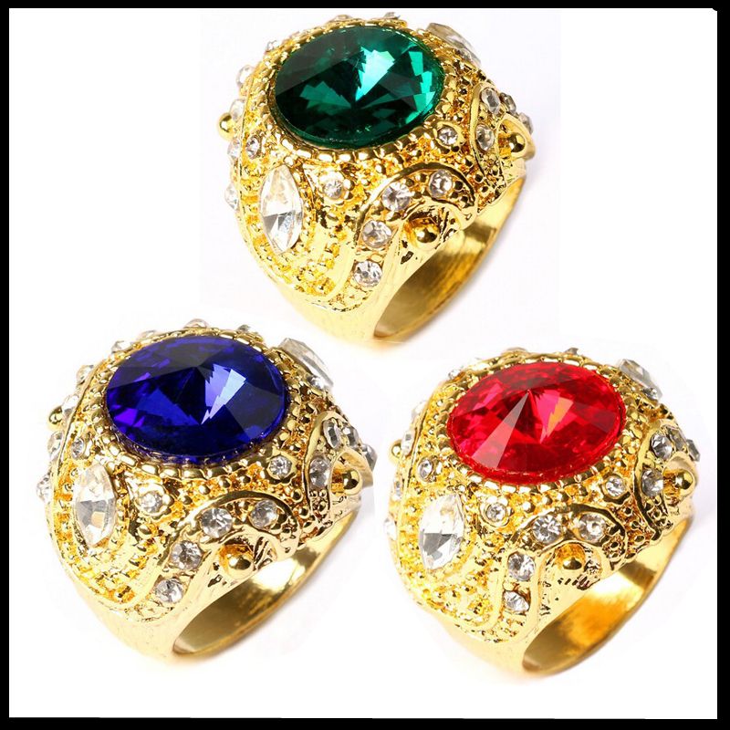 Online Cheap Brand Crystal Gem Luxury Fashion Vogue King Rings High