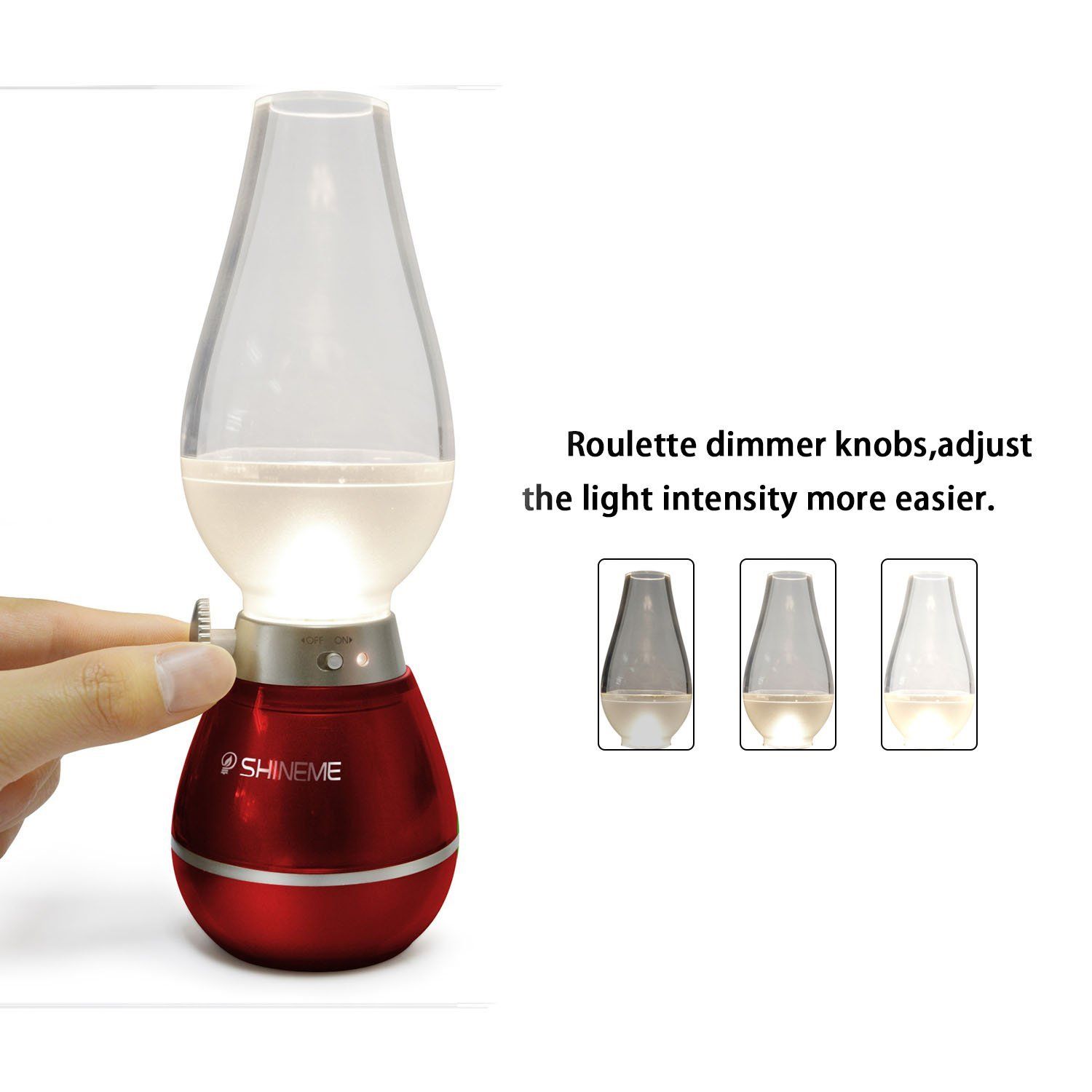 Hot led retro lamp lamps novelty lighting usb rechargeable blowing kerosene adjustable blow on off