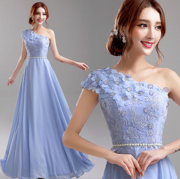 2014 лучший ангел вечернее платье синий фиолетовый одно плечо вечернее плат